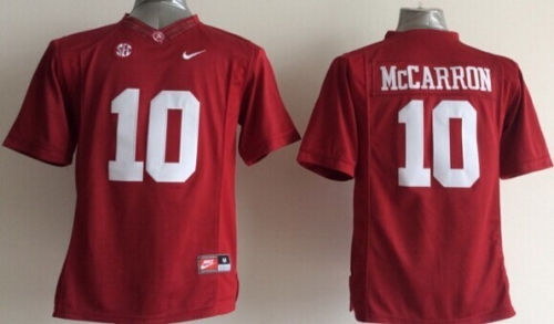 Alabama Crimson Tide #10 A.J. McCarron 2014 Red Limited Kids Jersey