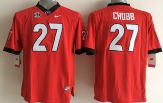 Georgia Bulldogs #27 Nick Chubb 2014 Red Limited Kids Jersey