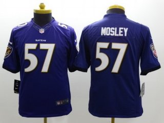 Nike Baltimore Ravens #57 C.J. Mosley 2013 Purple Limited Kids Jersey