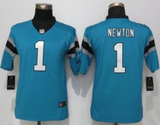 Youth Carolina Panthers #1 Cam Newton Light Blue Alternate NFL Nike Game Jersey