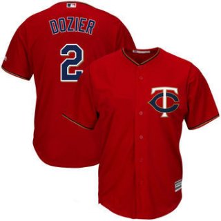 Youth Minnesota Twins #2 Brian Dozier Majestic Scarlet Red Alternate Cool Base Stitched MLB Jersey