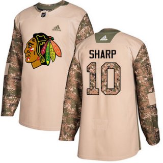 Adidas Blackhawks #10 Patrick Sharp Camo Authentic 2017 Veterans Day Stitched Youth NHL Jersey