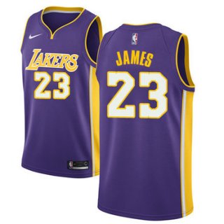 Youth Nike Los Angeles Lakers #23 LeBron James Purple NBA Swingman Statement Edition Jersey