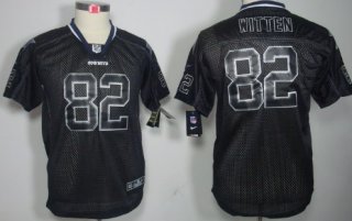 Nike Dallas Cowboys #82 Jason Witten Lights Out Black Kids Jersey