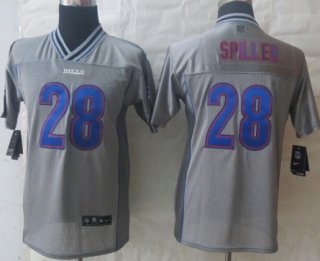 Nike Buffalo Bills #28 C.J. Spiller 2013 Gray Vapor Kids Jersey