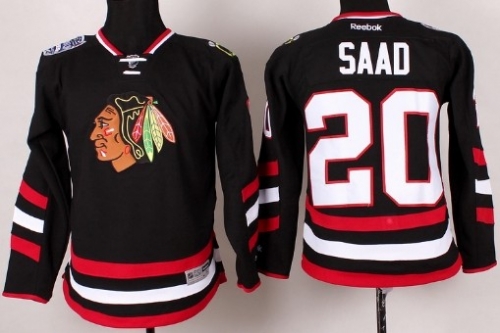 Chicago Blackhawks #20 Brandon Saad 2014 Stadium Series Black Kids Jersey