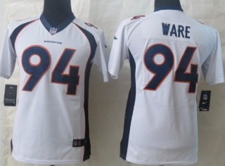 Nike Denver Broncos #94 DeMarcus Ware 2013 White Limited Kids Jersey