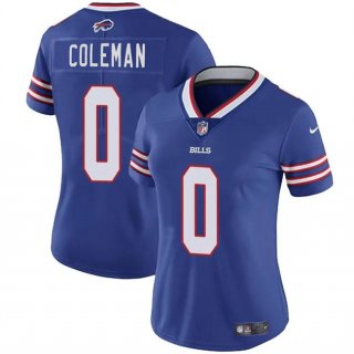 Women's Buffalo Bills #0 Keon Coleman Blue Vapor Football Stitched Jersey