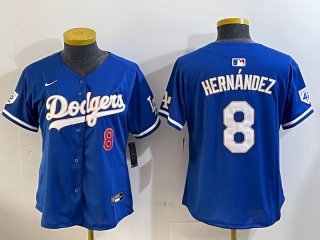Women's Los Angeles Dodgers #8 Enrique Hern