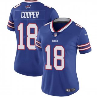 Women's Buffalo Bills #18 Amari Cooper Royal Vapor Stitched Football Jersey(Run Small)