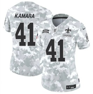 Women's New Orleans Saints #41 Alvin Kamara 2024 F.U.S.E Arctic Camo Salute To Service Limited Stitched Football Jersey(Run Small)