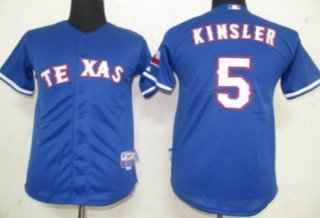 Texas Rangers #5 Ian Kinsler Blue Kids Jersey