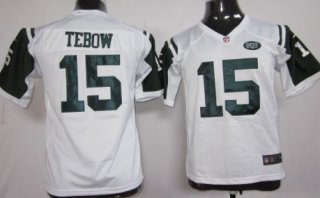 Nike New York Jets #15 Tim Tebow White Game Kids Jersey