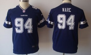 Nike Dallas Cowboys #94 DeMarcus Ware Blue Game Kids Jersey