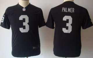 Nike Oakland Raiders #3 Carson Palmer Black Game Kids Jersey