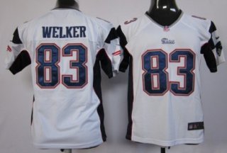 Nike New England Patriots #83 Wes Welker White Game Kids Jersey