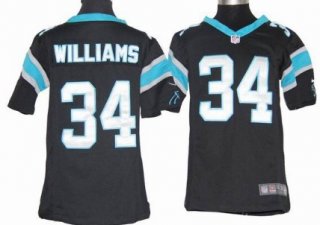 Nike Carolina Panthers #34 DeAngelo Williams Black Game Kids Jersey