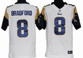 Nike St. Louis Rams #8 Sam Bradford White Game Kids Jersey