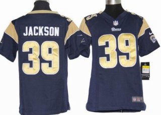 Nike St. Louis Rams #39 Steven Jackson Navy Blue Game Kids Jersey