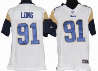 Nike St. Louis Rams #91 Chris Long White Game Kids Jersey