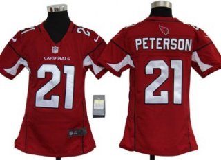 Nike Arizona Cardinals #21 Patrick Peterson Red Game Kids Jersey