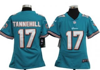 Nike Miami Dolphins #17 Ryan Tannehill Green Game Kids Jersey