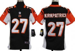 Nike Cincinnati Bengals #27 Dre Kirkpatrick Black Game Kids Jersey