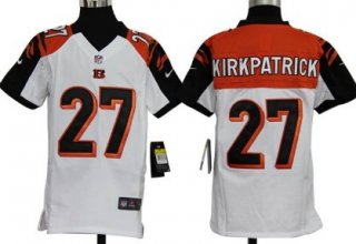 Nike Cincinnati Bengals #27 Dre Kirkpatrick White Game Kids Jersey