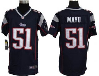 Nike New England Patriots #51 Jerod Mayo Blue Game Kids Jersey