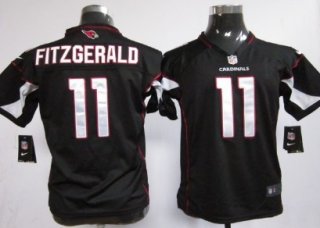 Nike Arizona Cardinals #11 Larry Fitzgerald Black Game Kids Jersey