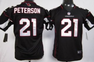 Nike Arizona Cardinals #21 Patrick Peterson Black Game Kids Jersey