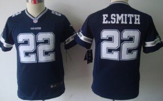 Nike Dallas Cowboys #22 Emmitt Smith Blue Limited Kids Jersey