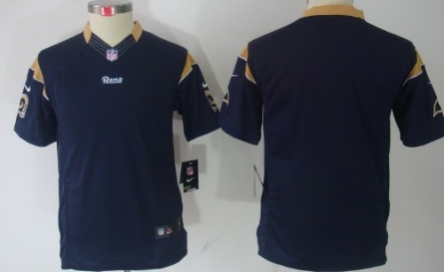 Nike St. Louis Rams Blank Navy Blue Limited Kids Jersey