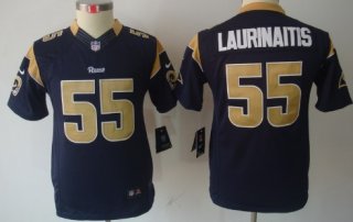 Nike St. Louis Rams #55 James Laurinaitis Navy Blue Limited Kids Jersey
