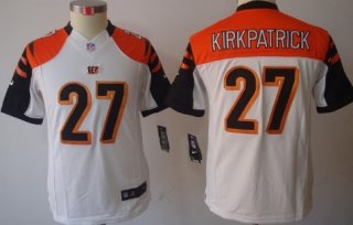 Nike Cincinnati Bengals #27 Dre Kirkpatrick White Limited Kids Jersey