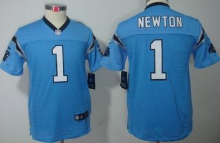 Nike Carolina Panthers #1 Cam Newton Light Blue Limited Kids Jersey