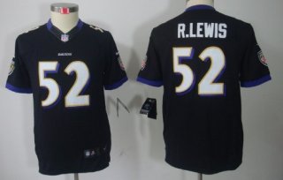 Nike Baltimore Ravens #52 Ray Lewis Black Limited Kids Jersey