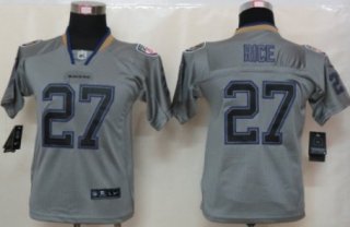 Nike Baltimore Ravens #27 Ray Rice Lights Out Gray Kids Jersey