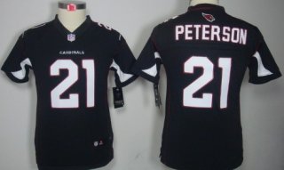 Nike Arizona Cardinals #21 Patrick Peterson Black Limited Kids Jersey