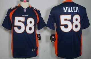 Nike Denver Broncos #58 Von Miller Blue Limited Kids Jersey