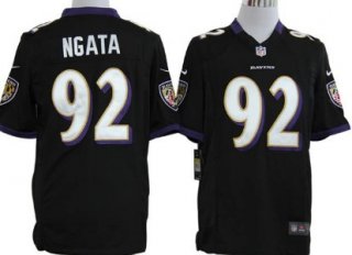 Nike Baltimore Ravens #92 Haloti Ngata Black Game Kids Jersey