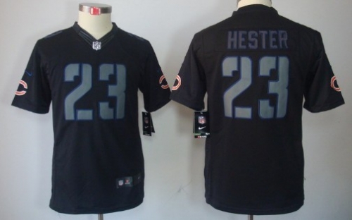 Nike Chicago Bears #23 Devin Hester Black Impact Limited Kids Jersey