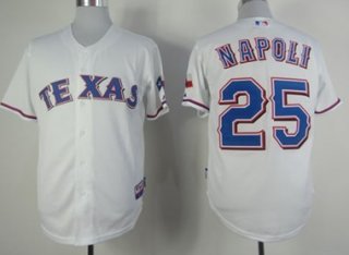Texas Rangers #25 Mike Napoli White Kids Jersey