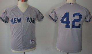 New York Yankees #42 Mariano Rivera Gray Kids Jersey