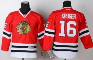 Chicago Blackhawks #16 Marcus Kruger Red Kids Jersey