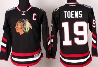 Chicago Blackhawks #19 Jonathan Toews 2014 Stadium Series Black Kids Jersey