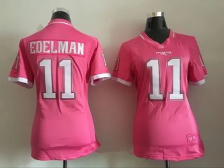 Women's New England Patriots #11 Julian Edelman Pink 2016 Breast Cancer Awareness Stitched NFL Nike Fashion Jersey