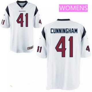 Women's 2017 NFL Draft Houston Texans #41 Zach Cunningham White Road Stitched NFL Nike Game Jersey