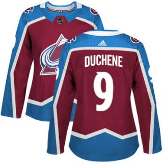 Adidas Colorado Avalanche #9 Matt Duchene Burgundy Home Authentic Women's Stitched NHL Jersey