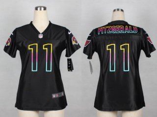 Nike Arizona Cardinals #11 Larry Fitzgerald Pro Line Black Fashion Womens Jersey